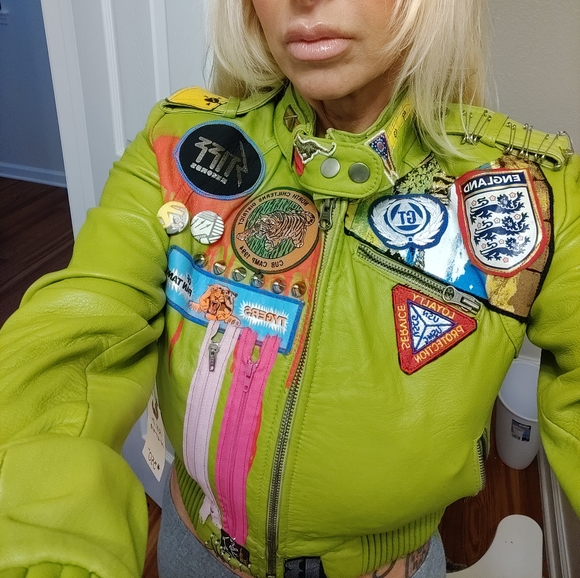 Any Old Iron Leather100% real. Jacket 😍😍😍 - Picture 4 of 8